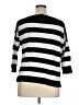White House Black Market Stripes Black Pullover Sweater Size XL - photo 2