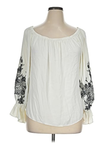 White House Black Market 3/4 Sleeve Blouse (view 1)