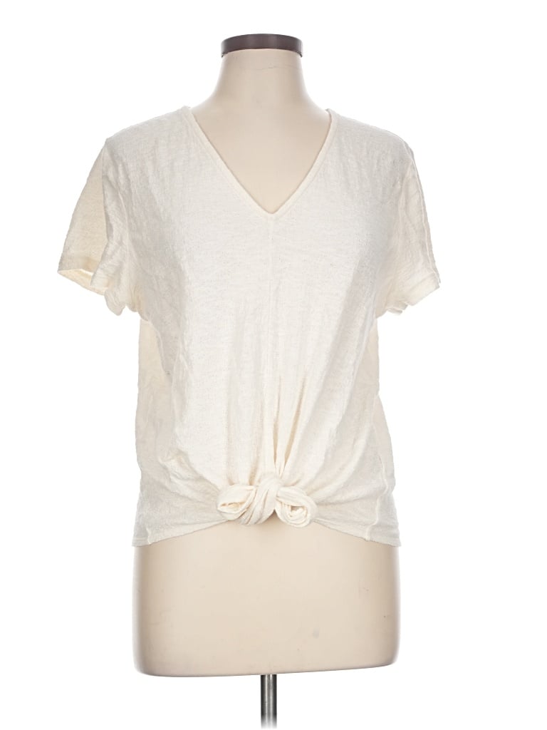 Pre-owned Texture & Thread Madewell Short Sleeve T-shirt In Ivory