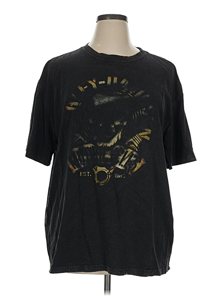 Pre-owned Harley Davidson Short Sleeve T-shirt In Black