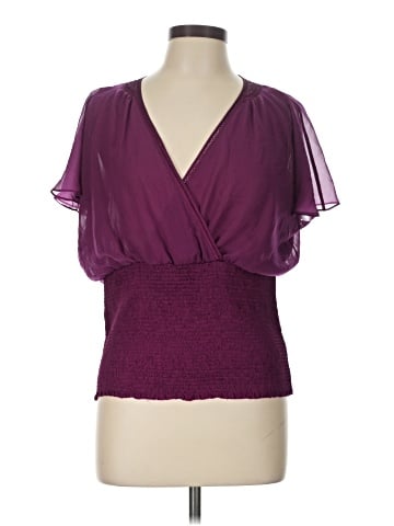 White House Black Market Short Sleeve Blouse (view 1)