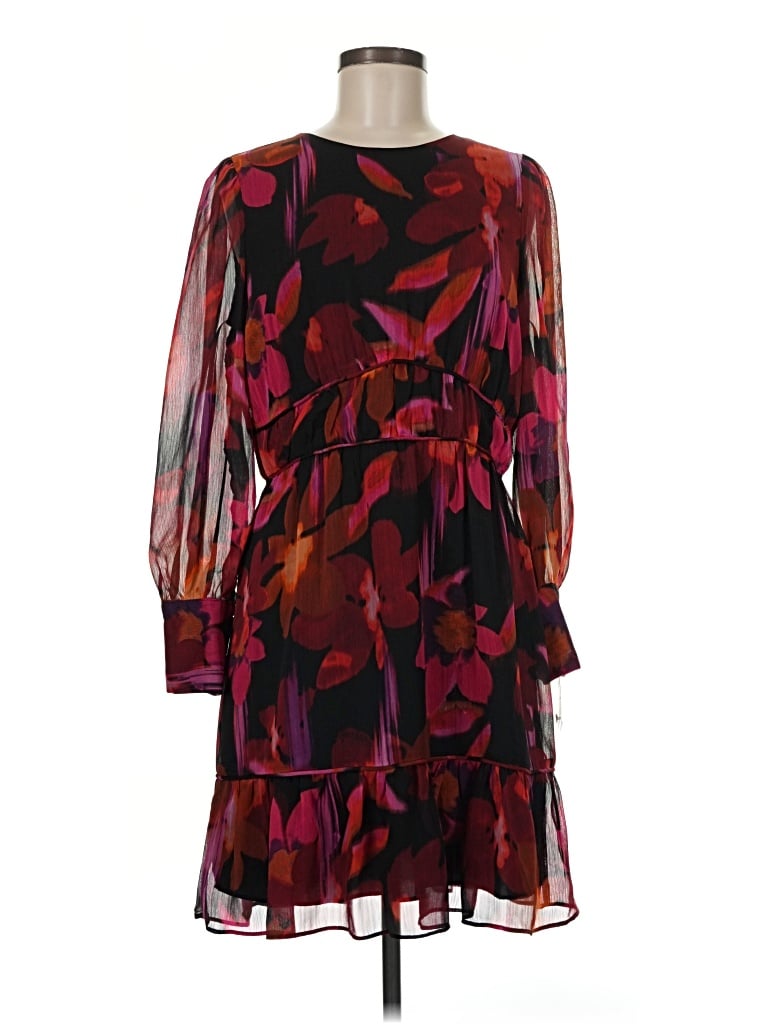 Pre-owned Donna Morgan Cocktail Dress In Burgundy