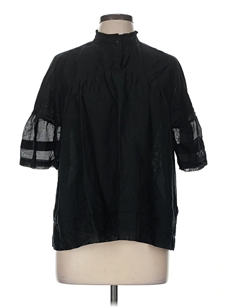 Pre-owned Allsaints 3/4 Sleeve Blouse In Black