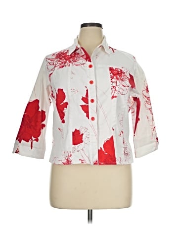 Patchington 3/4 Sleeve Button-Down Shirt (view 1)