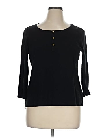 Anne Klein Sport Long Sleeve Henley (view 1)