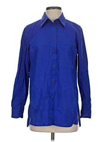Lafayette 148 New York 3/4 Sleeve Button-Down Shirt (view 1)