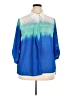 Cocomo Color Block Blue 3/4 Sleeve Blouse Size 18 - photo 1
