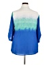 Cocomo Color Block Blue 3/4 Sleeve Blouse Size 18 - photo 2