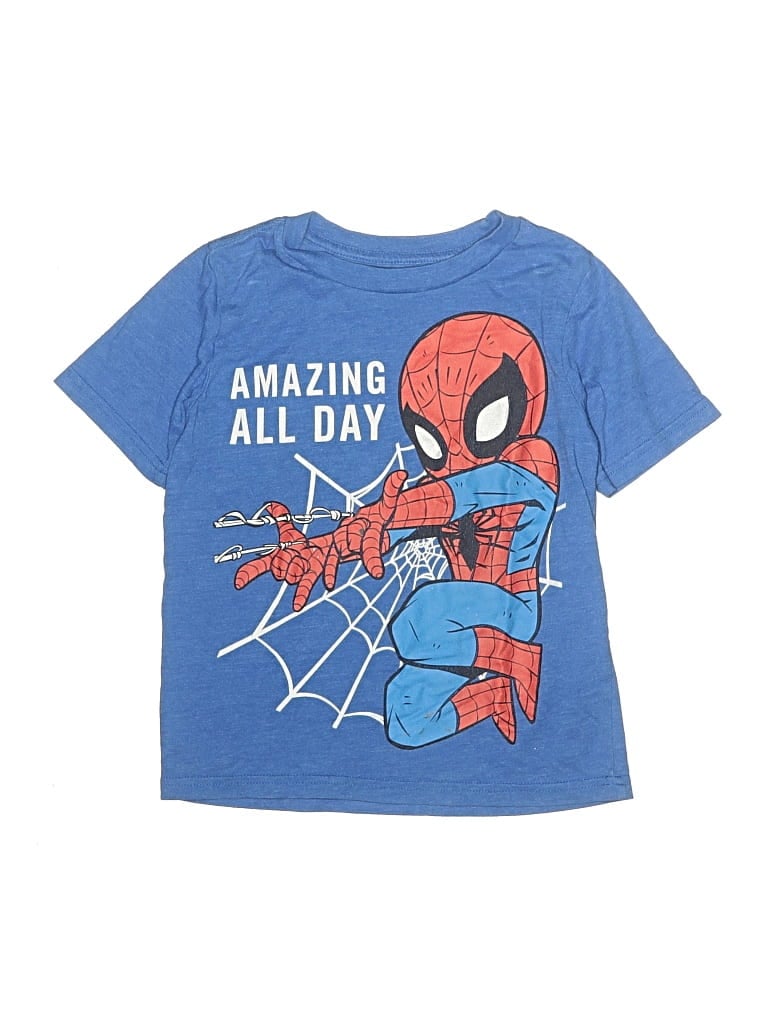 Pre-owned Marvel Kids' Short Sleeve T-shirt In Blue