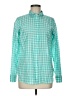 J.Crew Checkered-gingham Teal Long Sleeve Button-Down Shirt Size M (estimated) - photo 1