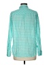 J.Crew Checkered-gingham Teal Long Sleeve Button-Down Shirt Size M (estimated) - photo 2