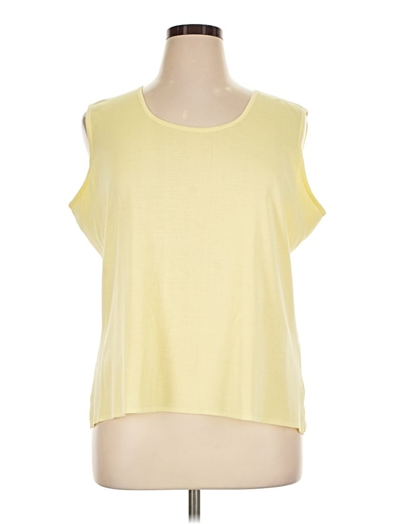 Pre-owned Ming Wang Sleeveless T-shirt In Yellow