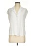 MNG Basics Ivory Sleeveless Button-Down Shirt Size 6 - photo 1