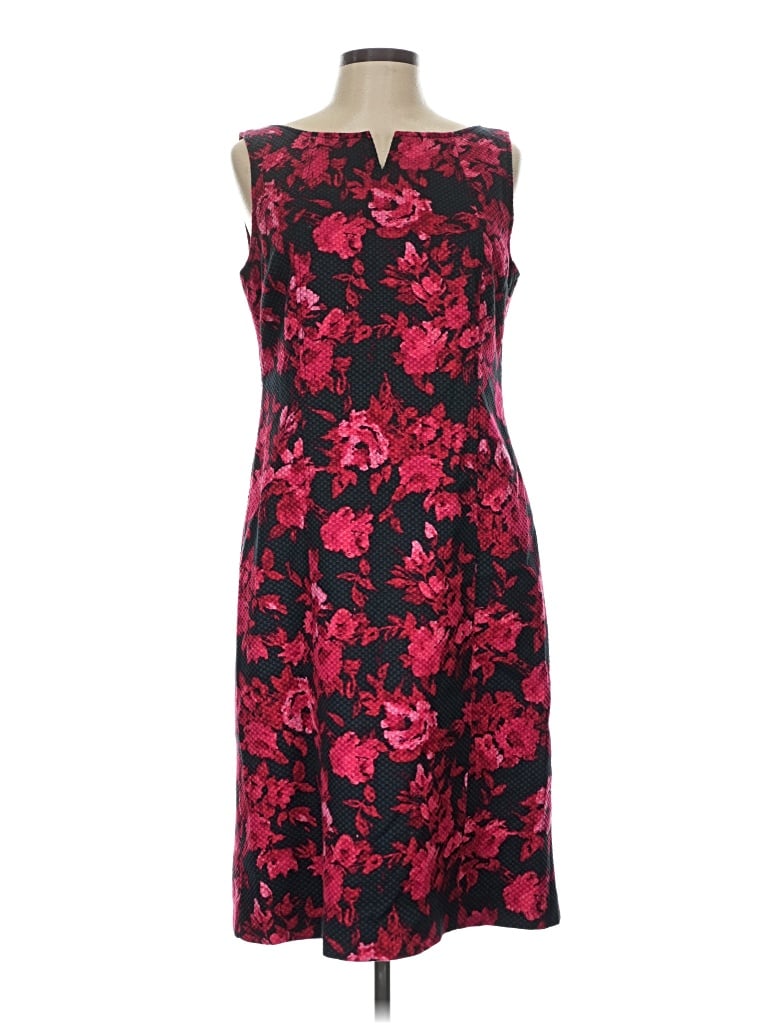 Pre-owned Talbots Outlet Cocktail Dress In Burgundy