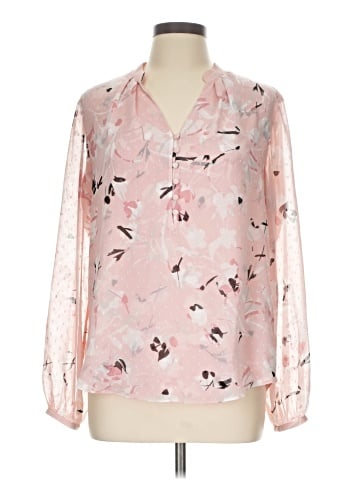 White House Black Market Long Sleeve Blouse (view 1)