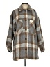 Lucky Brand 100% Polyester Plaid Gray Coat Size XS - photo 1