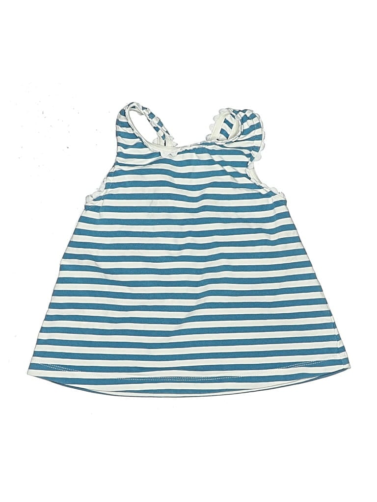 Pre-owned Jacadi Kids' Tank Top Blue Ruffles Neckline Tops