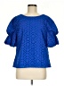 Assorted Brands Blue Short Sleeve Blouse Size M - photo 1