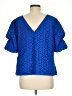 Assorted Brands Blue Short Sleeve Blouse Size M - photo 2