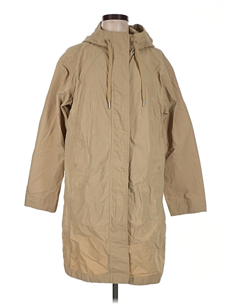 Pre-owned Athleta Raincoat In Tan