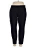 Hue Solid Black Active Pants Size XL - photo 1