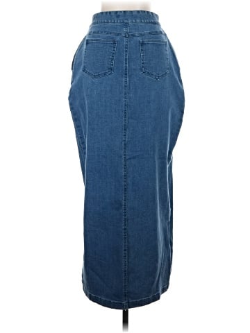 Veiled Collection Denim Skirt (view 2)