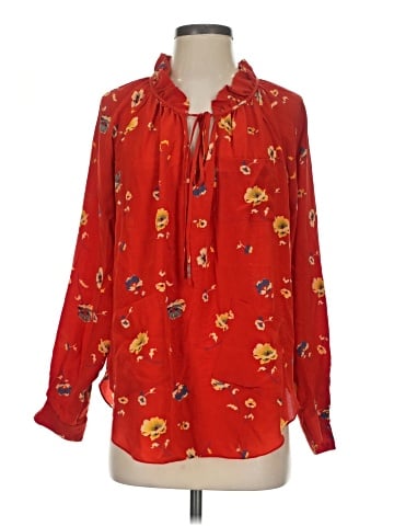 Rebecca Taylor Long Sleeve Silk Top (view 1)