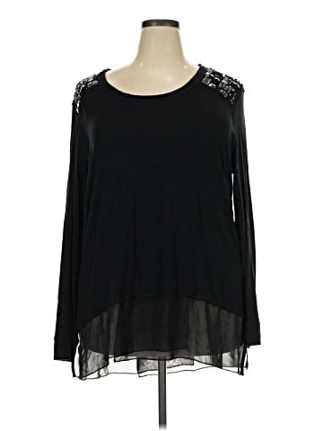 Melissa McCarthy Seven7 Long Sleeve Blouse (view 1)
