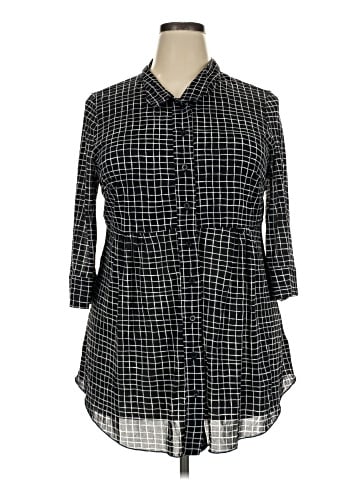Style&Co 3/4 Sleeve Button-Down Shirt (view 1)