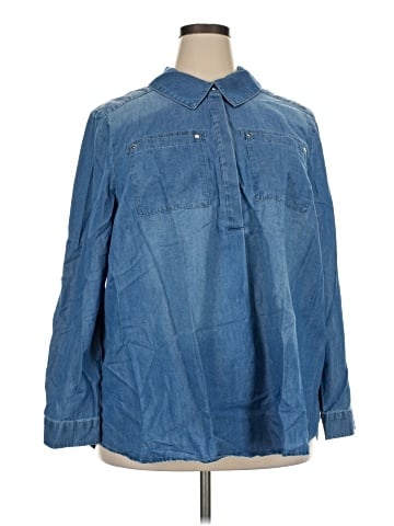 Lane Bryant Long Sleeve Button-Down Shirt (view 1)