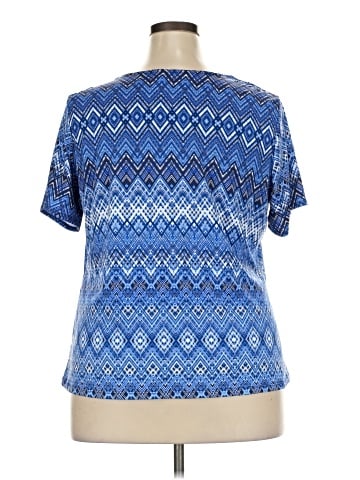 NY Collection Short Sleeve Henley (view 2)