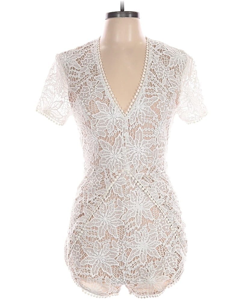 Pre-owned Love Tree Romper In White