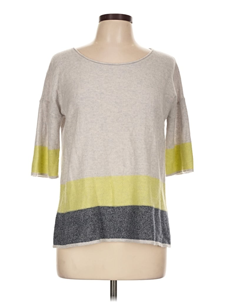 Pre-owned Kinross Cashmere Pullover Sweater In Gray