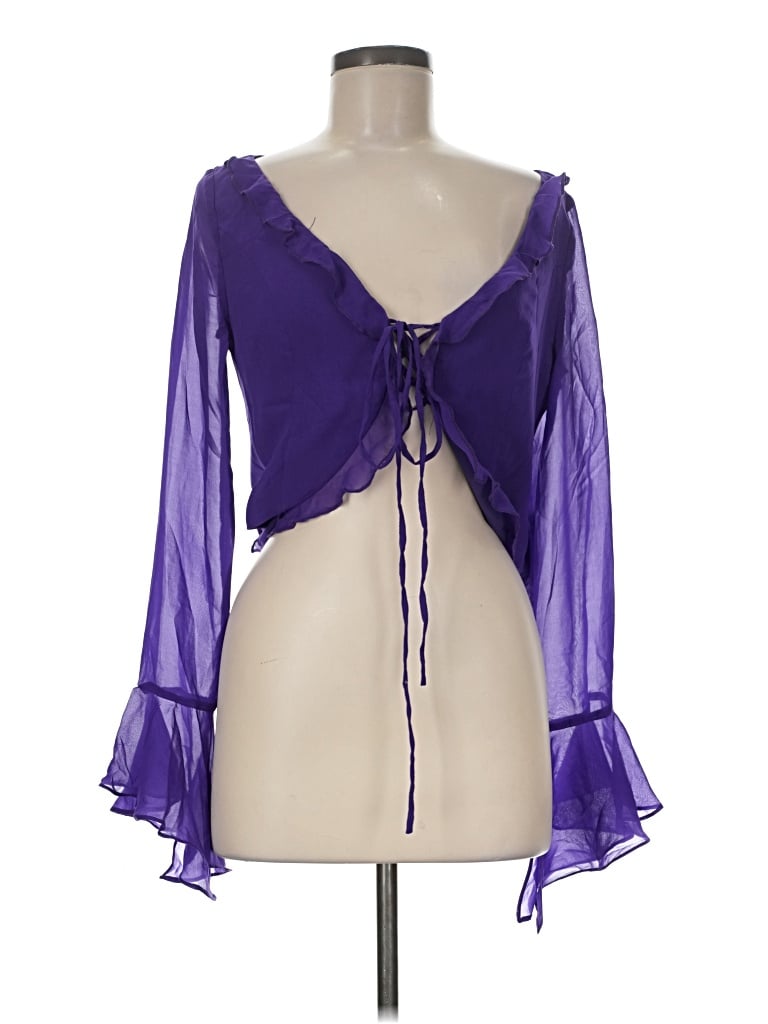 Pre-owned Peppermayo 3/4 Sleeve Blouse In Purple
