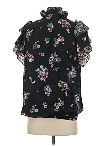 Hunter Bell Short Sleeve Silk Top (view 2)