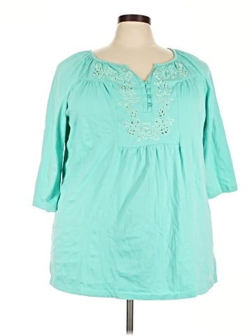 Woman Within 3/4 Sleeve Blouse (view 1)