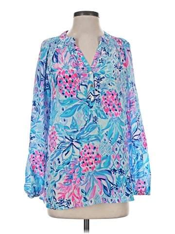Lilly Pulitzer Long Sleeve Silk Top (view 1)