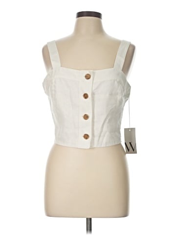 Worthington Sleeveless Button-Down Shirt (view 1)