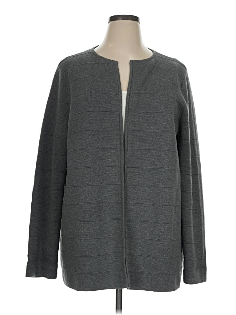 Pre-owned Talbots Outlet Cardigan Sweater In Gray