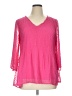 Allison Taylor 100% Polyester Pink 3/4 Sleeve Blouse Size XL - photo 1