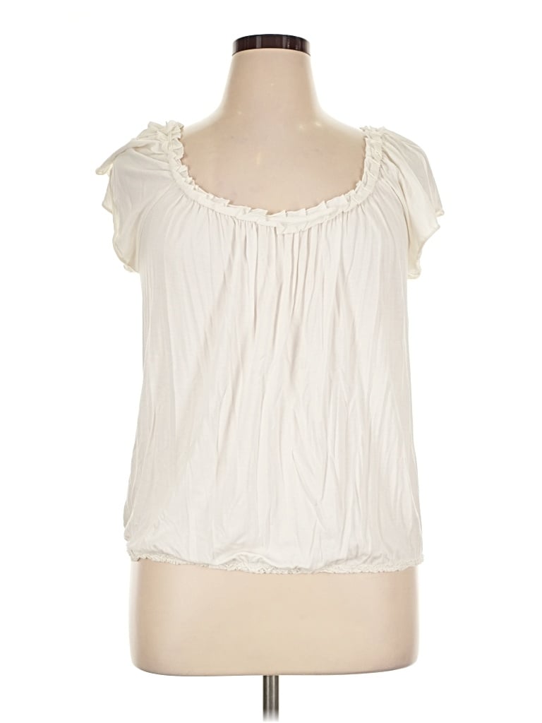 Pre-owned Sophie Max Sleeveless Blouse In Ivory