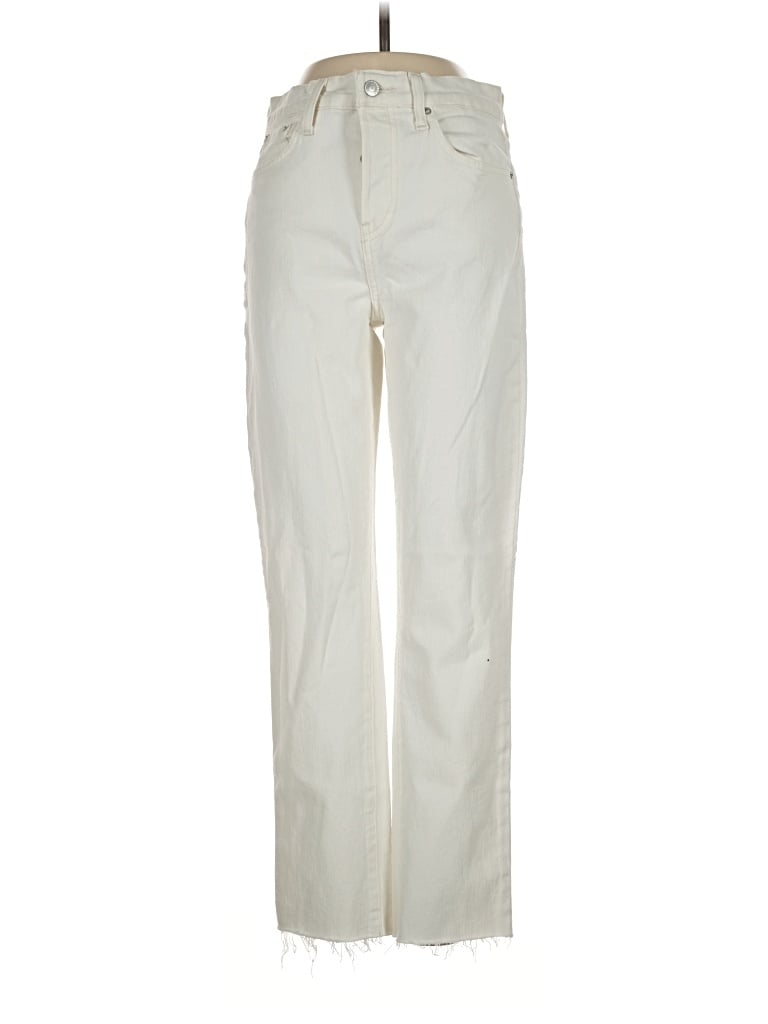 Pre-owned Frank & Eileen Jeans In Ivory