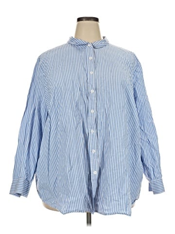 Woman Within Long Sleeve Button-Down Shirt (view 1)