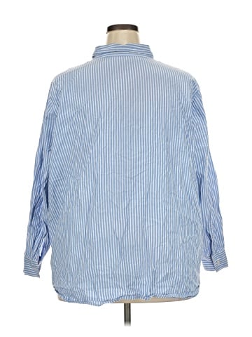 Woman Within Long Sleeve Button-Down Shirt (view 2)