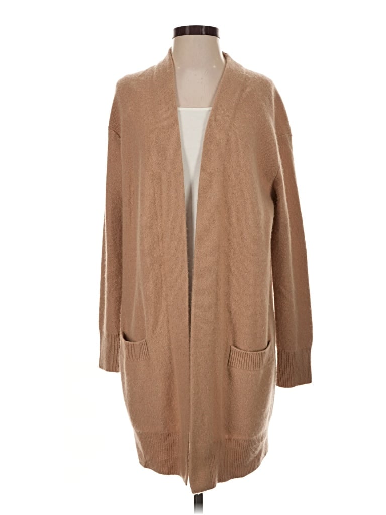 Pre-owned Vince Cashmere Cardigan Sweater In Tan