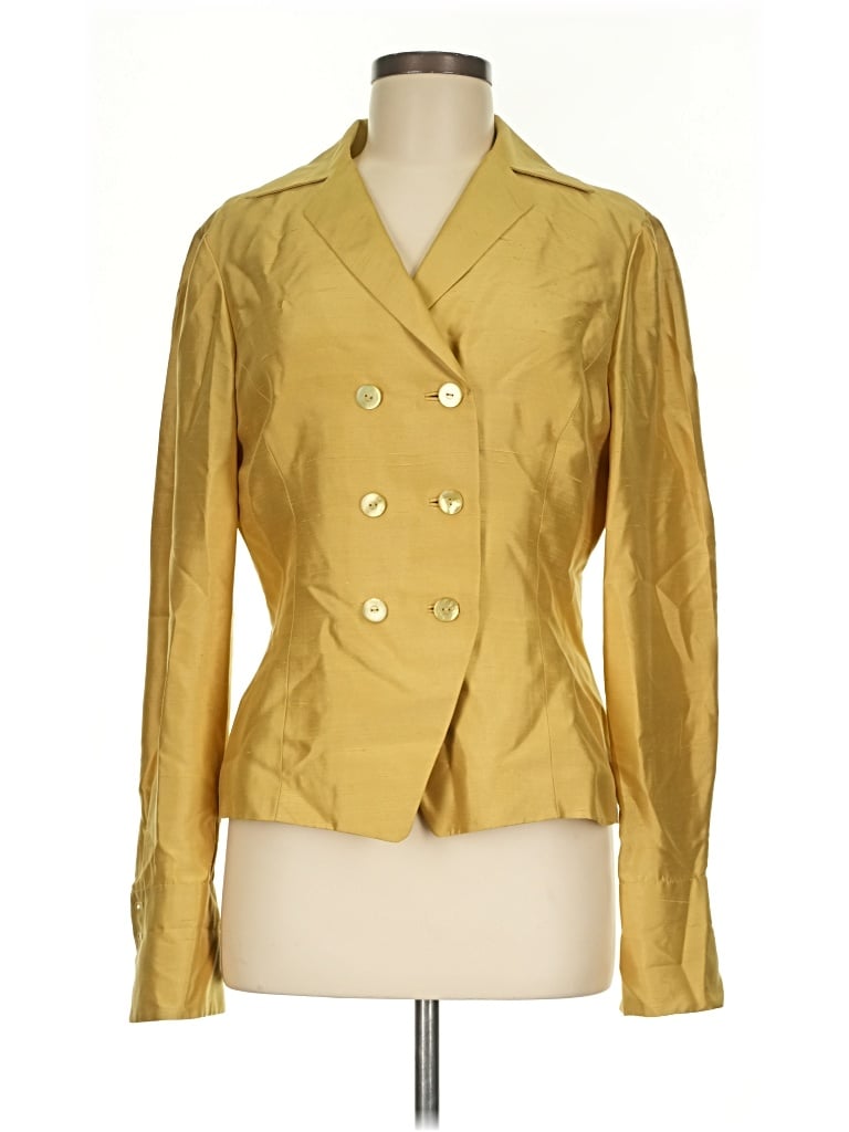 Pre-owned Dana Buchman Blazer Jacket In Gold