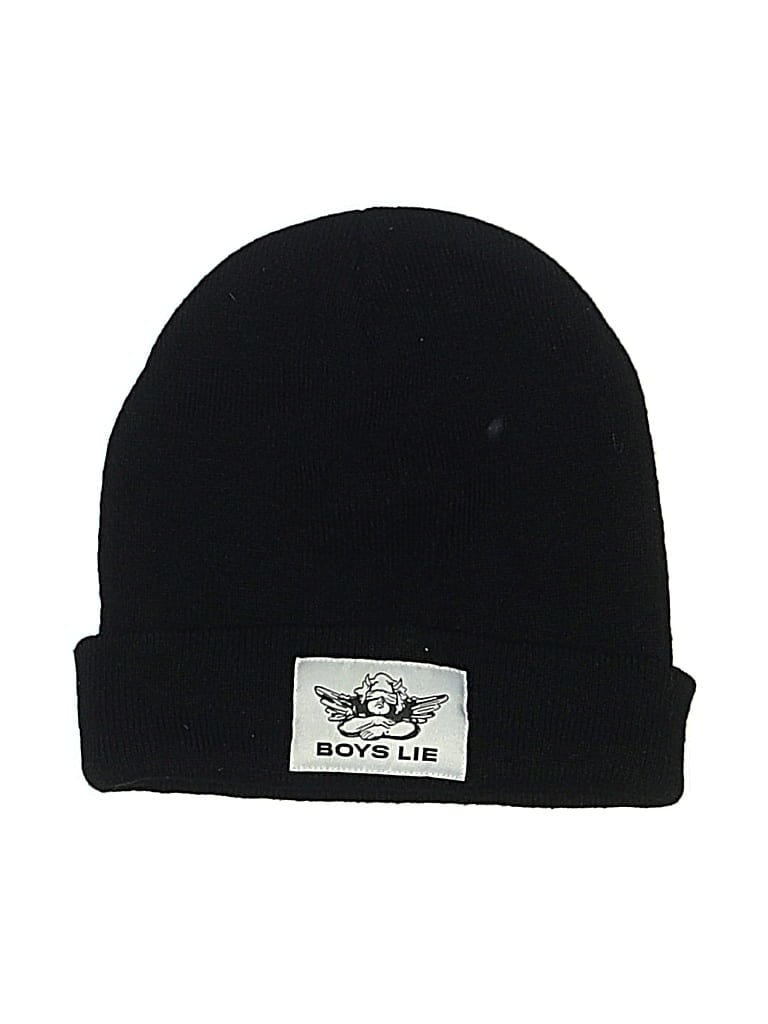 Pre-owned Boys Lie Beanie Hat In Black