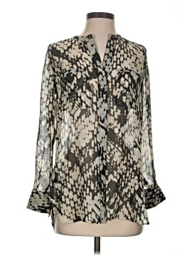 Vince. Long Sleeve Silk Top (view 1)