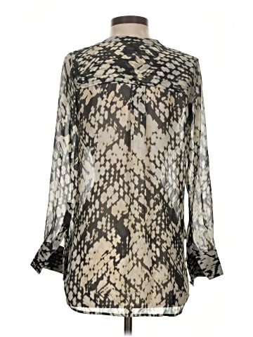 Vince. Long Sleeve Silk Top (view 2)