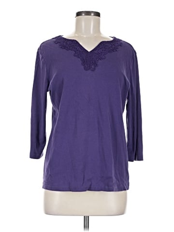Christopher & Banks 3/4 Sleeve T-Shirt (view 1)